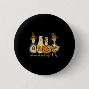 Funny Silly Goose Teacher Halloween Trick Or Teach 6 Cm Round Badge