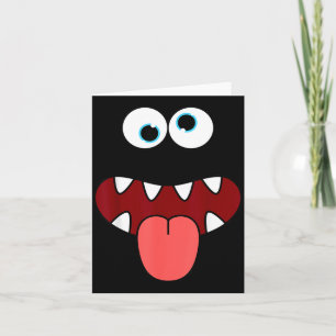 Funny Silly Monster Face Group Costume Birthday Card