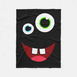 Funny Silly Monster Face Group Costume Birthday Fleece Blanket