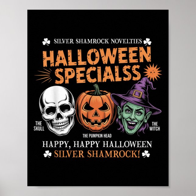 Funny Silver Shamrock Novelties Halloween Specials Poster (Front)