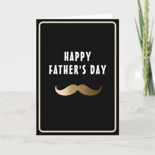 Funny Simple Moustache Happy Father's Day Card