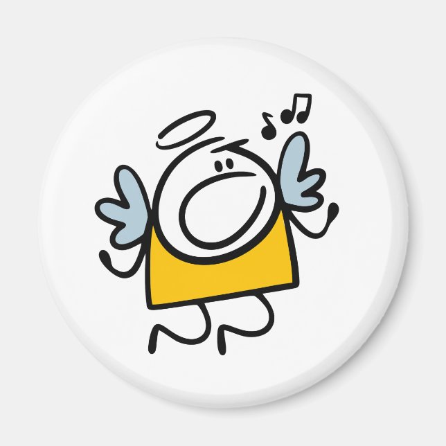 Funny singing angel magnet (Front)