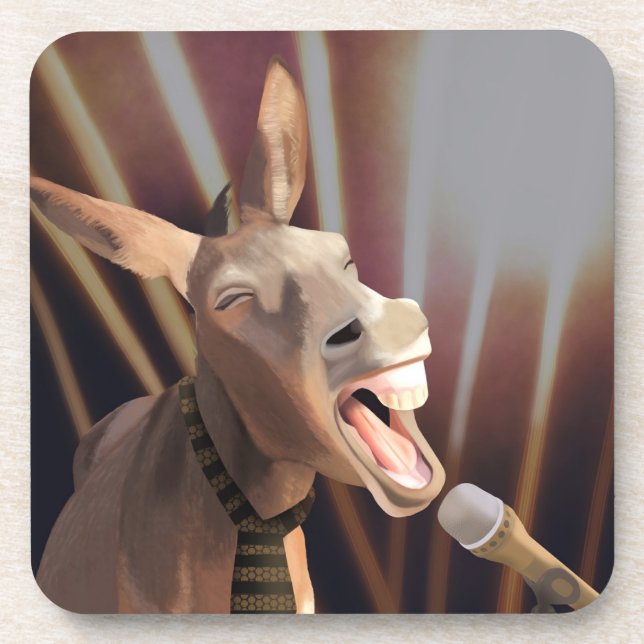 Funny Singing Donkey Farm Animal Coaster (Front)