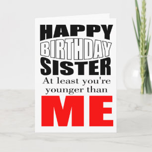 funny sister birthday card
