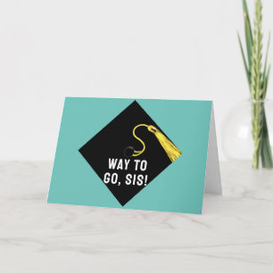 Funny Sister Graduation Card