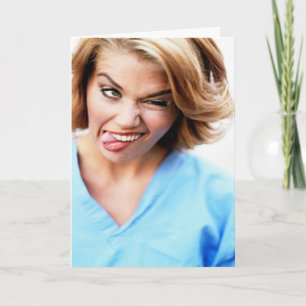 Funny Sister Quote Saying - I smile because ... Card