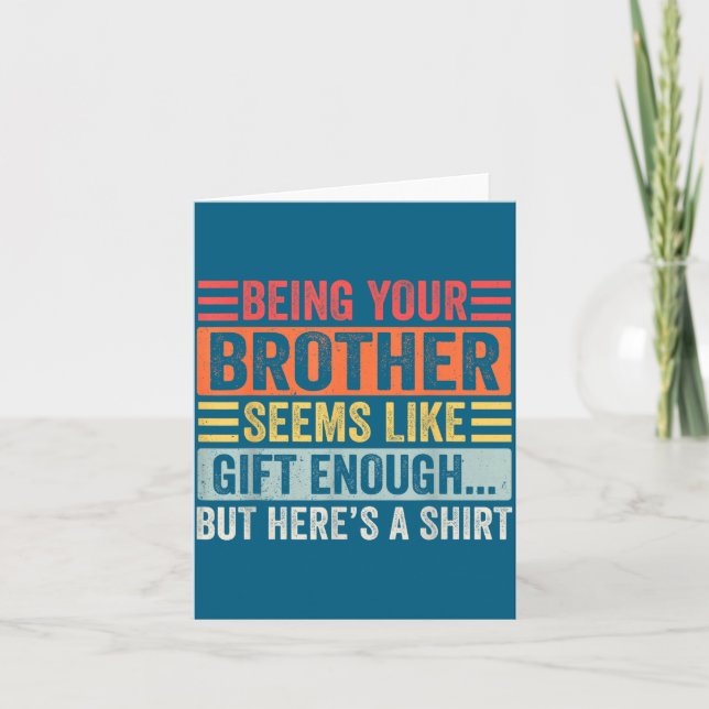 Funny Sister Sarcastic Sibling Humor Quote From Br Card (Front)