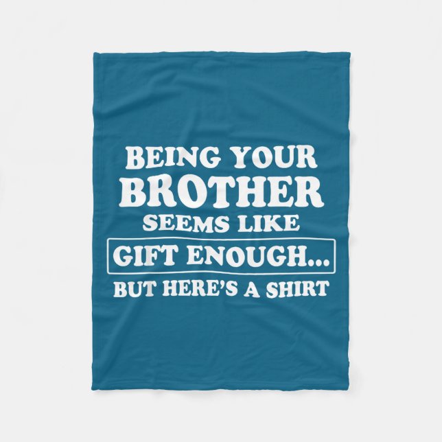 Funny Sister Sarcastic Sibling Humor Quote From Br Fleece Blanket (Front)