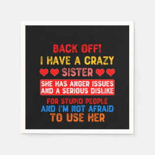 Funny Sister Saying Napkin