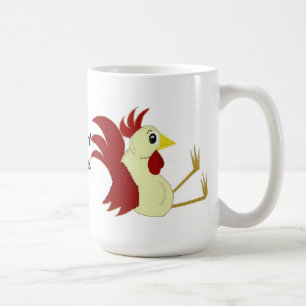 Funny Sitting Rooster Coffee Mug