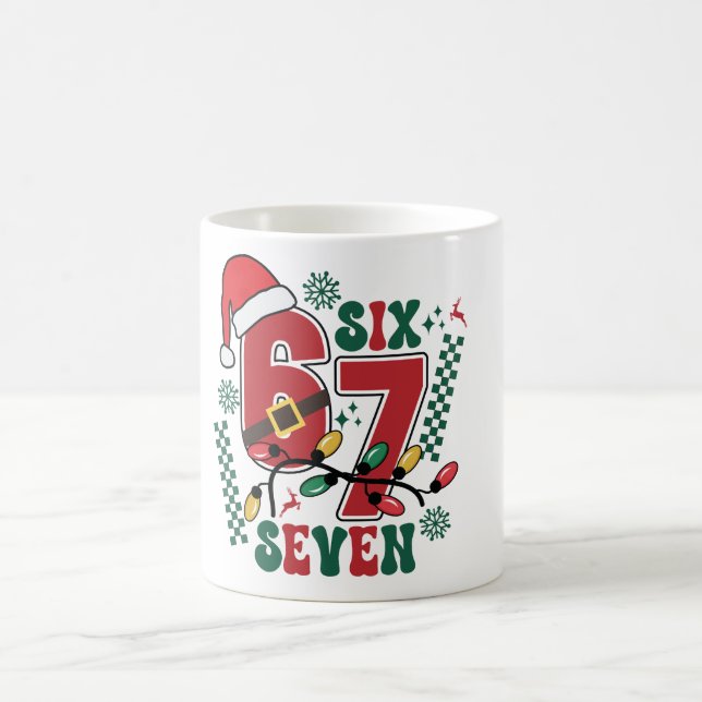 Funny Six Seven 67 6 7 Meme Fun Christmas Gift Coffee Mug (Center)