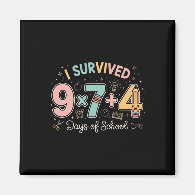 Funny Six Seven 67 Days Of School Meme Math Teache Magnet (Front)