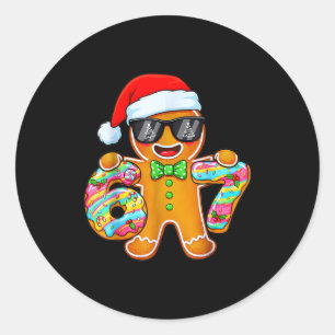 Funny Six Seven 67 Gingerbread Christmas Boys Xmas Classic Round Sticker