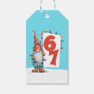 Funny Six Seven 67 Kids Christmas Gift Tags