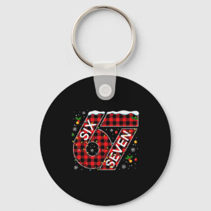 Funny Six Seven 67 Meme 67 Christmas Holiday Women Key Ring