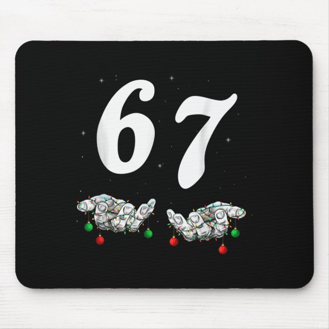 Funny Six Seven 67 Meme 67 Christmas Holiday Women Mouse Mat (Front)
