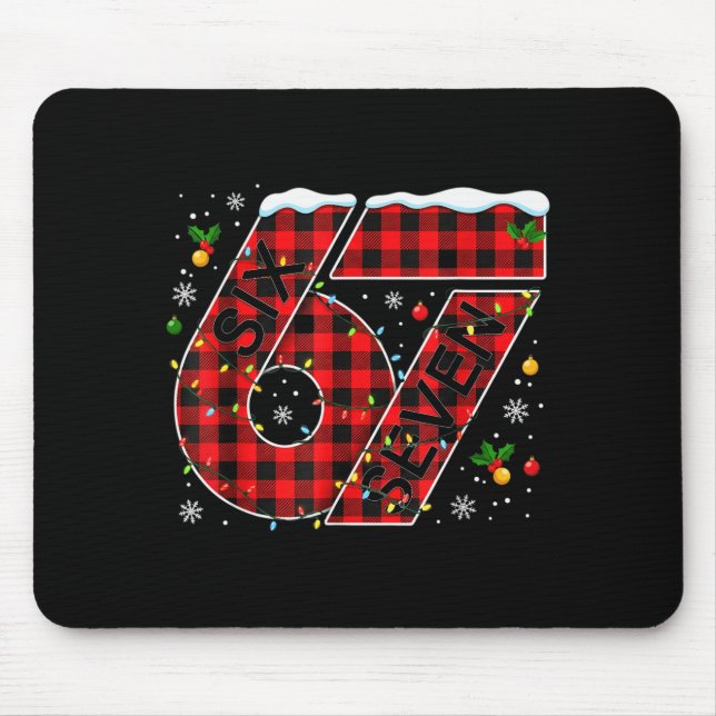 Funny Six Seven 67 Meme 67 Christmas Holiday Women Mouse Mat (Front)