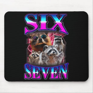 Funny Six Seven 67 Meme 67 Racoon Meme Bootleg Gra Mouse Mat