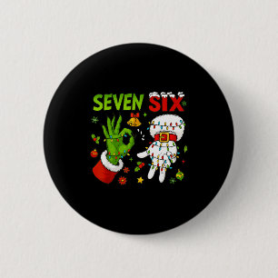 Funny Six Seven 67 Meme 6 7 Christmas Elf Hand Boy 6 Cm Round Badge