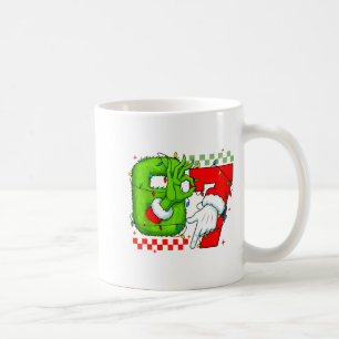 Funny Six Seven 67 Meme 6 7 Christmas Elf Hand Boy Coffee Mug
