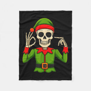 Funny Six Seven 67 Meme 6 7 Christmas Elf Hand Boy Fleece Blanket
