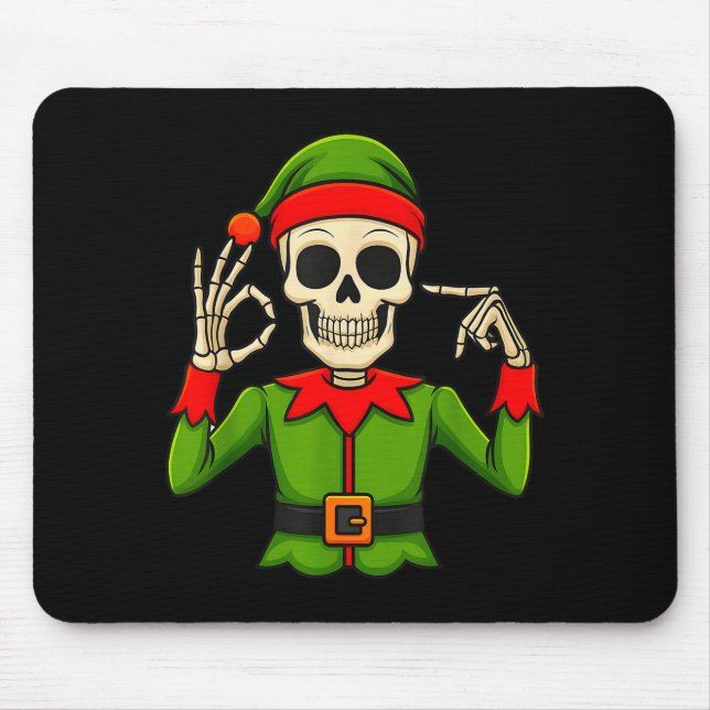Funny Six Seven 67 Meme 6 7 Christmas Elf Hand Boy Mouse Mat (Front)