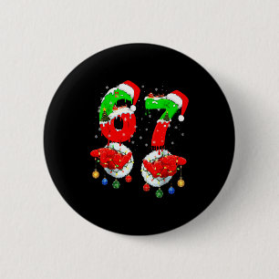 Funny Six Seven 67 Meme 6 7 Christmas Santa Hand B Cm Round Badge