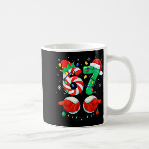 Funny Six Seven 67 Meme 6 7 Christmas Santa Hand B Coffee Mug