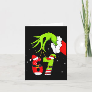 Funny Six Seven 67 Meme 6 7 Elf Santa Christmas Pa Card
