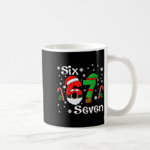 Funny Six Seven 67 Meme 6 7 Elf Santa Christmas Pa Coffee Mug