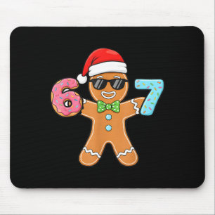 Funny Six Seven 67 Meme 6 7 Gingerbread Christmas  Mouse Mat