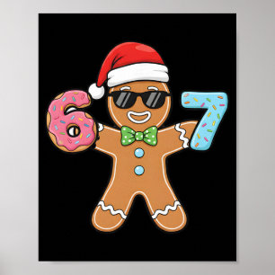 Funny Six Seven 67 Meme 6 7 Gingerbread Christmas Poster