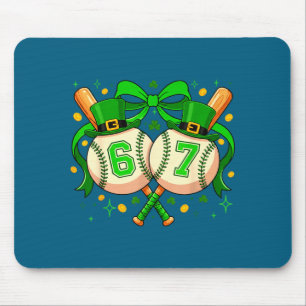 Funny Six Seven 67 Meme Baseball Mouse Mat