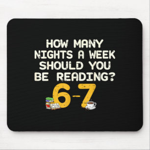 Funny Six Seven 67 Meme Book Lover Reading 6 7 Shi Mouse Mat