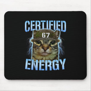 Funny Six Seven 67 Meme Certified Energy Cursed Ca Mouse Mat