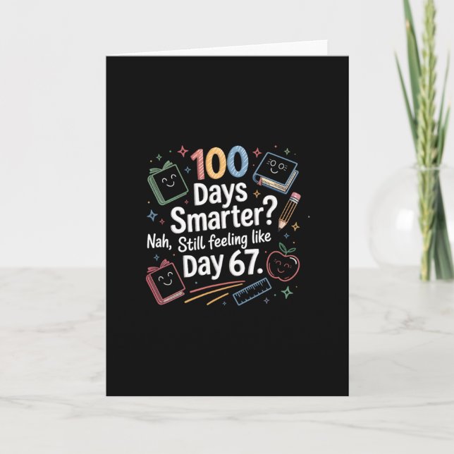 Funny Six Seven 67 Meme For 100th Day Of School Ki Card (Front)