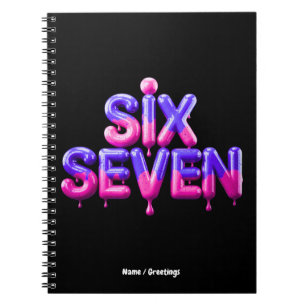 Funny Six Seven 67 Meme Gen Alpha Cool Viral Style Notebook