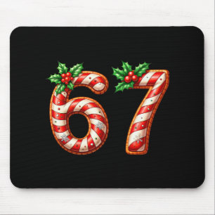 Funny Six Seven 67 Meme Gen Alpha Slang 6 7 Candy  Mouse Mat