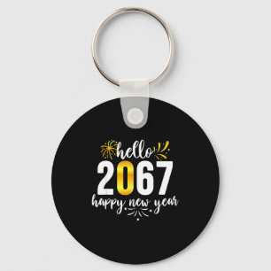 Funny Six Seven 67 Meme Happy New Year Key Ring