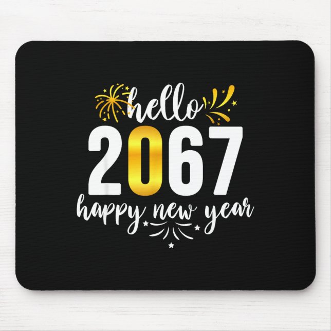 Funny Six Seven 67 Meme Happy New Year  Mouse Mat (Front)