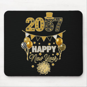 Funny Six Seven 67 Meme Happy New Year  Mouse Mat