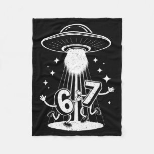 Funny Six Seven 67 Meme Internet Meme Ufo Gen Alph Fleece Blanket