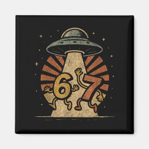 Funny Six Seven 67 Meme Internet Meme Ufo Gen Alph Magnet