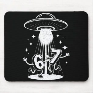 Funny Six Seven 67 Meme Internet Meme Ufo Gen Alph Mouse Mat