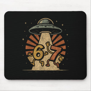 Funny Six Seven 67 Meme Internet Meme Ufo Gen Alph Mouse Mat