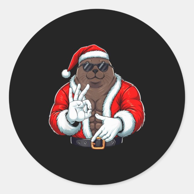 Funny Six Seven 67 Meme Seal Christmas Men Boys Te (Front)