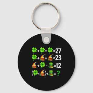 Funny six seven 67 meme st patricks day math key ring