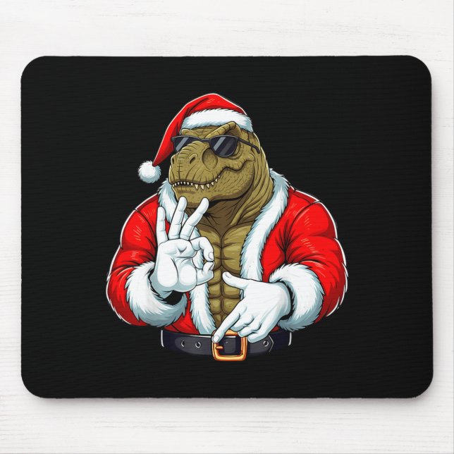 Funny Six Seven 67 Meme T-rex Christmas Men Boys T Mouse Mat (Front)