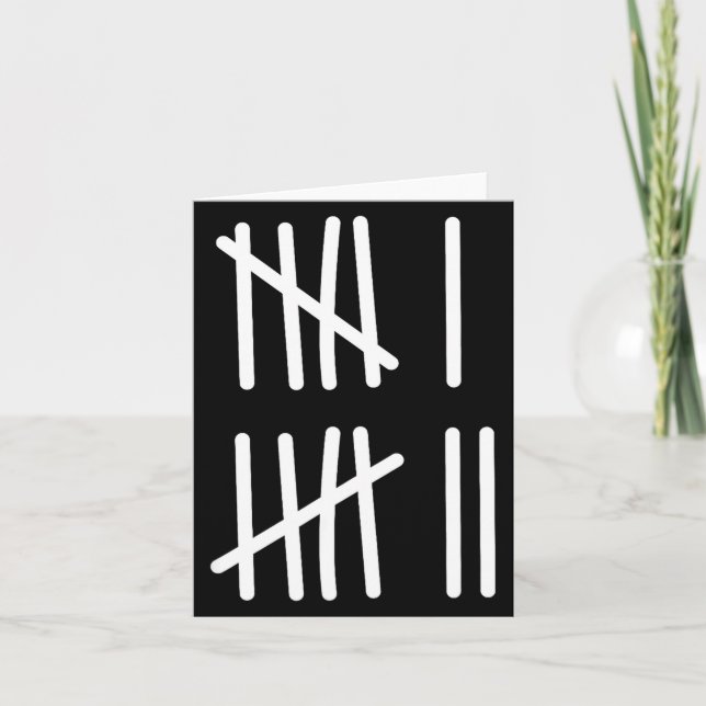 Funny Six Seven 67 Meme Tally Marks 6 7 Numbers Ki Card (Front)