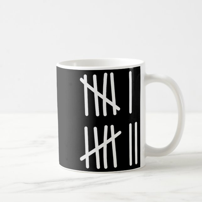 Funny Six Seven 67 Meme Tally Marks 6 7 Numbers Ki Coffee Mug (Right)